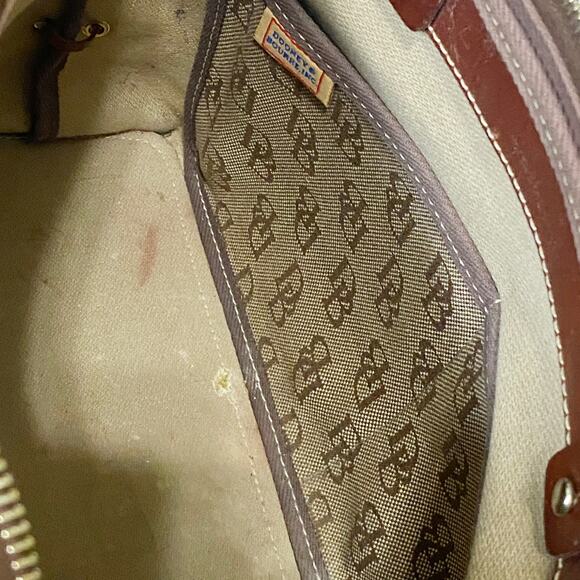 Vintage Dooney & Bourke Monogram Canvas Tote Bag with Leather Accents - Picture 9 of 12